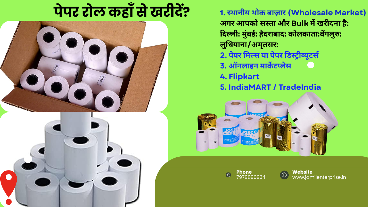 पेपर रोल कहाँ से खरीदें? – आपका गाइड